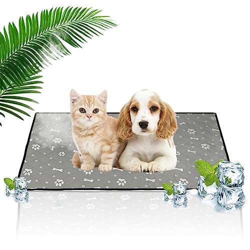 Kühlmatte für Hunde Katzen Haustiere Kühldecke Hunde Hundebett Selbstkühlende Hundedecke Kühlbett,Waschbar Kühlpad Kühlkissen Grosse Kleine Hunde Hält Haustiere im Heißen Sommer Kühl,50x35cm von Jodsen