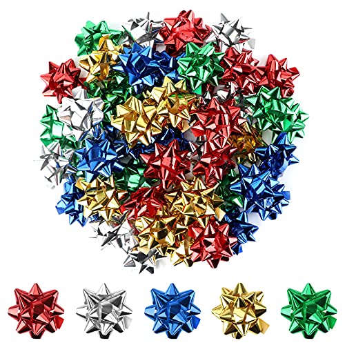 Weihnachten Metallic Geschenk Schleifen,50 Pack Weihnachten dekorative Schleifen Geschenk,5.5cm selbstklebend Verpackung ziehen Curling Ribbon Rollen für Hochzeit Geburtstag Neujahr festlich Weihnachten Metallic Geschenk Schleifen,50 Pack Weihnachten dekorative Schleifen Geschenk,5.5cm selbstklebend Verpackung ziehen Curling Ribbon Rollen für Hochzeit Geburtstag Neujahr festlich von Jodsen