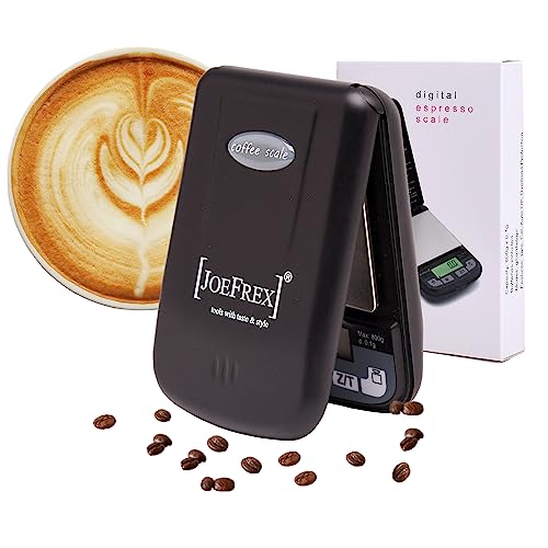 Kaffeewaage Barista | Espresso waage Klein | Barista waage mit LCD Display | Espressowaage mit 0,1g Präzisionsgenauigkeit | Coffee Scale by JoeFrex von [JOEFREX]