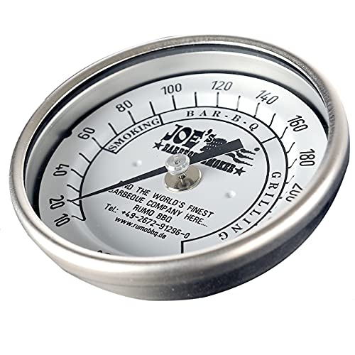 Rumo 3 Zoll Edelstahl Thermometer JS-3000 für Joes Smoker von Joe's