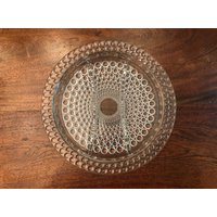 Mid Century Klar Hobnail Glas Dreifach Geteilte Relish Schale - Vintage Tablett 1960Er Jahre Glasplatte Geschenk Unter 20 von JoeBlake