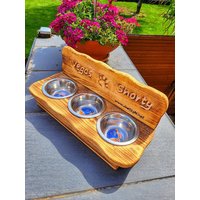 3x350Ml Personalisierte Fressnapf Futterstation Futterbar Hunde Katzen Altholz Inkl. 3 Näpfe 3x350Ml Personalisierte Fressnapf Futterstation Futterbar Hunde Katzen Altholz Inkl. 3 Näpfe von JoeStyle
