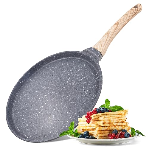 Joeji's Crêpe Pfannkuchen Pfanne 26cm - Ultra Antihaft Leicht zu reinigen - Induktionskompatibel - Weicher Bakelit-Griff - Auch geeignet für Eier Omelett Tawa Roti von joeji's Kitchen