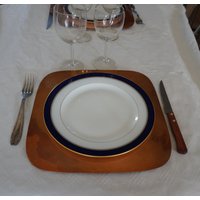 Set Aus 2 Kupfer Präsentation Teller Oder Servierplatten von JoelFrenchShop