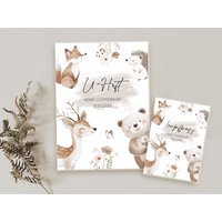 Set U-Heft Und Impfpass Hülle Personalisiert Geschenk Zur Geburt Schutzhülle Mit Namen Personalisiertes Cover Impfpasshülle von JoelinoShop