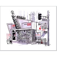 Highland Park Kunstdruck - Bert Schnaps | Los Angeles Wandkunst Mid-Century Cartooning-Stil Stadtansicht Wohndekor von JoeyMasonArt