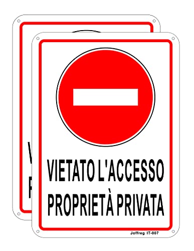 Joffreg Aluminium Private Property No Entry Schild,18 x 25 cm,UV-beständig, wetterfest, 2 Stück Joffreg Aluminium Private Property No Entry Schild,18 x 25 cm,UV-beständig, wetterfest, 2 Stück von Joffreg