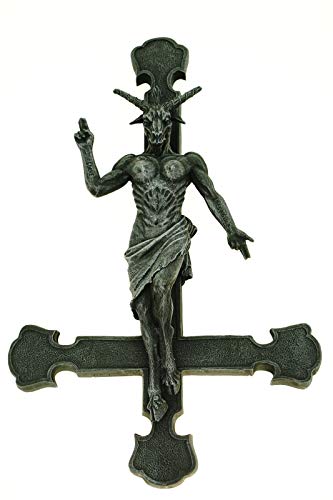 Joh. Vogler GmbH Baphomet am Petruskreuz zum hängen 30 cm Sensenmann Gothic Totenschädel Figur Kreuz von Joh. Vogler GmbH