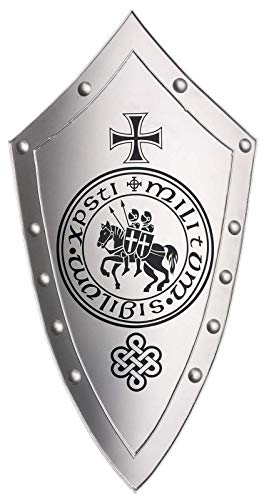 Joh. Vogler GmbH Deko Ritterschild Sigillum Militum Chr aus Metall 93 cm Ritter Schild Schutzschild Templerschild von Joh. Vogler GmbH