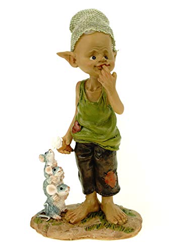 Joh. Vogler GmbH Eiszeit Pixie mit Eiswaffel - Mäusepyramide leckt dran 15 cm Figur Kobold Fee Fabelwesen von Joh. Vogler GmbH