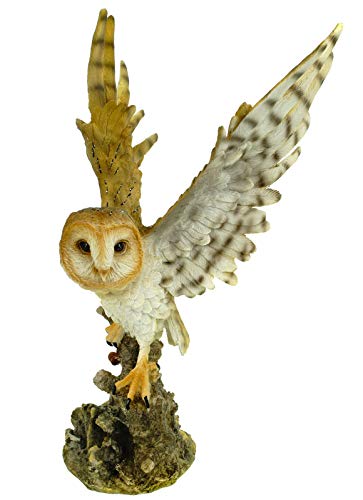 Joh. Vogler GmbH Große Schleiereule setzt zum Flug an 39 cm Uhu Eule Tierfigur bunt Vogel von Joh. Vogler GmbH