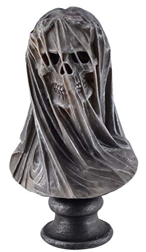 Vogler 766-7657 Totenkopfbüste Dark Veil Totenkopf Büste 25 cm Totenschädel Schädel Gothic von Joh. Vogler GmbH