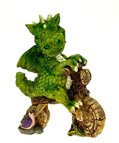Vogler Kleiner Drache auf Motorrad Rennen Moped Bike 14 cm Dragon Figurine Figur von Joh. Vogler GmbH