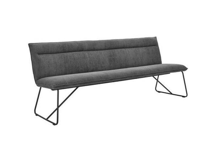 Johann Jakob SITZBANK, Anthrazit, 3-Sitzer, 200x88x66 cm, erweiterbar, mit Rückenlehne, Esszimmer, Bänke, Sitzbänke von Johann-Jakob