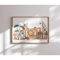 Poster Wandbild Kinderzimmer | Deko Babyzimmer Kinderposter Zoo A4/A3 | Nr.811-01 von JohannaBuegler