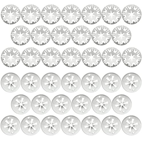 40 Stück Klemmscheiben Hitzeschutzblech,Metall Sicherungsscheiben,zur Befestigung von Clips und Hitzeschildern unter der Haube Geeignet für Verschiedene Autosos,Seilfett von Johiux
