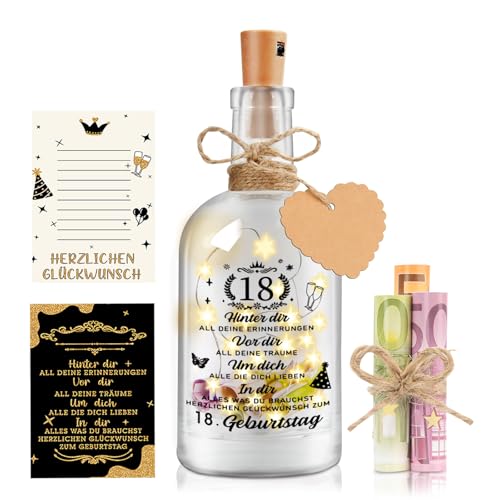 Johiux 18. Geburtstag Mädchen Junge,LED Flaschenlicht Geldgeschenke Geburtstag 18,Geburtstag Geldgeschenke Verpackung,18.Geburtstagsgeschenk Geld Leuchtflasche Coole Geschenkideen. Johiux 18. Geburtstag Mädchen Junge,LED Flaschenlicht Geldgeschenke Geburtstag 18,Geburtstag Geldgeschenke Verpackung,18.Geburtstagsgeschenk Geld Leuchtflasche Coole Geschenkideen. von Johiux