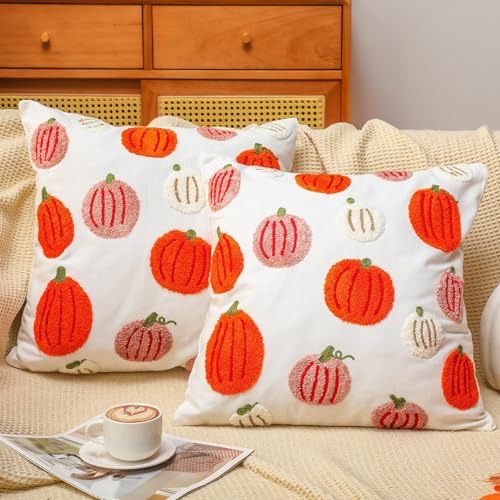 Johiux 2 Stück Kissenbezug Herbst 45X45,Herbst Dekoration,Halloween Kürbis Kissenbezug,Sofakissen für Wohnzimmer Sofa Garten Schlafzimmer Outdoor Zierkissen Couchkissen Johiux 2 Stück Kissenbezug Herbst 45X45,Herbst Dekoration,Halloween Kürbis Kissenbezug,Sofakissen für Wohnzimmer Sofa Garten Schlafzimmer Outdoor Zierkissen Couchkissen von Johiux
