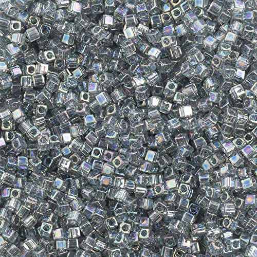 John Bead Miyuki Cube Beads 1.8mm Trans Grey AB von John Bead