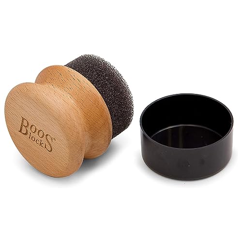 Boos Blocks® APPLICRND Mystery Oil und Board Cream Rund Applicator (Öl und Creme nicht enthalten), Buche von John Boos