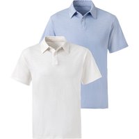 John Devin Poloshirt "mit Slub-Garn Struktur", (Packung, 2 tlg., 2er-Pack), aus leichter, strukturierter Baumwollqualität - im 2er-Sparpack von John Devin