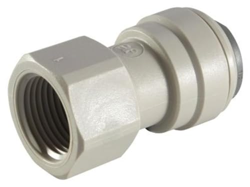 JOHN GUEST - 0,95 cm Außendurchmesser Rohr x 3/8 Zoll BSP-Innenadapter – BSPP-Gewinde, flaches Ende (Steckverschraubungen, imperial) von John Guest