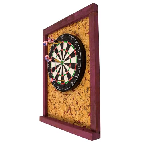John Paddle Der Premium Dart Wandschutz Surround aus Holz und Kork (Rotwain) von John Paddle let's rOAR www.johnpaddle.com