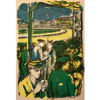 1946 John Minton Sehr Seltene Illustration Für Inez Holdens "Samstagnachmittag Bei Den Hunden' | Strand Magazine. Bild 15x11cm von JohnMintonandMore