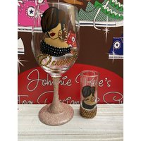 Queen Bee #1 | 2-Teiliges Weingläser Set von JohnnieBeeDesigns