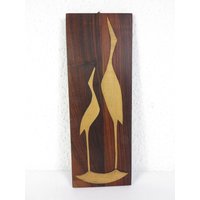 50Er Holzbild Kranich #15332 50Er Holzbild Kranich #15332 von JohnnyVintageShop
