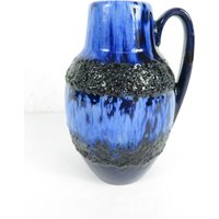 70Er Keramik Henkel Vase Blau-Schwarz #14762 70Er Keramik Henkel Vase Blau-Schwarz #14762 von JohnnyVintageShop