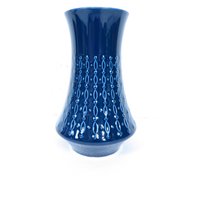 70Er Vase Blau, Keramikvase #14373 von JohnnyVintageShop
