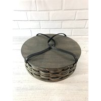 Amish Made Covered Pie Korb in Blau/Grau - Auffallend von JohnsonGeneralShoppe