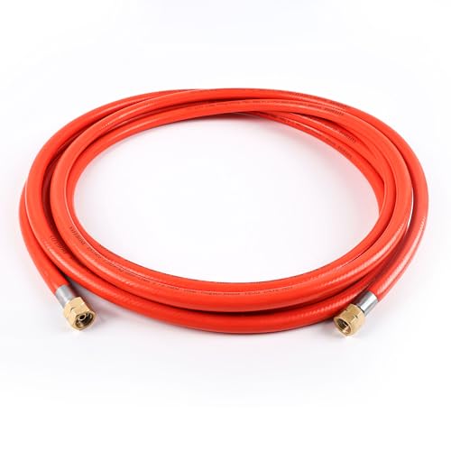 Gasschlauch 500cm, Propangasschlauch 2 x 1/4" Linksgewinde (5 Meter) von Johyzmpun