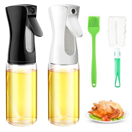 Johyzmpun Ölsprüher für Speiseöl,2 Stück Ölsprüher 220ml Öl Sprühflasche Ölspray für Heißluftfritteuse Küche Air Fryer Grillen von Johyzmpun