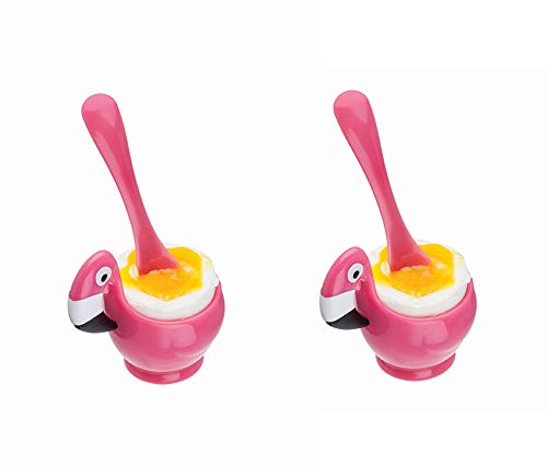 Joie Kitchen Gadgets 067742-670205 Flamingo Eierbecher 2-teiliges Set, Kunststoff, Rose von Joie Kitchen Gadgets