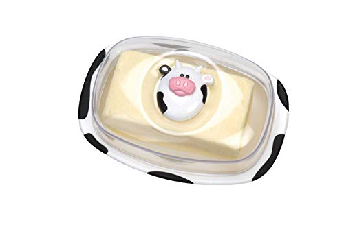 Joie Moo Butterdose, Kunststoff, Weiß/Schwarz, 17.8 x 10.2 x 12.7 cm Joie Moo Butterdose, Kunststoff, Weiß/Schwarz, 17.8 x 10.2 x 12.7 cm von Joie