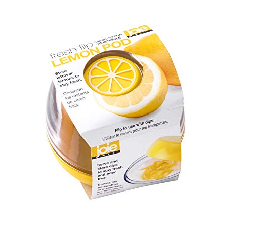 Joie flip pod Dose speichern Zitronen wendbar, gelb und transparent, 8.9 x 7 cm, Kunststoff, 8.9x8.9x7 cm von Joie