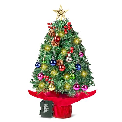 JOIEDOMI 24"/2FT Vorbeleuchteter Tisch-Weihnachtsbaum mit warmen Lichtern, Stechpalmenbeeren und Tannenzapfen für eine schöne Weihnachtsdekoration JOIEDOMI 24"/2FT Vorbeleuchteter Tisch-Weihnachtsbaum mit warmen Lichtern, Stechpalmenbeeren und Tannenzapfen für eine schöne Weihnachtsdekoration von Joiedomi