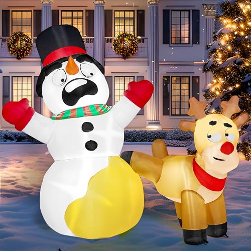 Joiedomi Aufblasbares Weihnachts-Rentier, 1,8 m lang, pinkeln auf Schneemann, aufblasbare Weihnachtsdekoration, Outdoor-Dekorationen mit eingebauten LEDs für Weihnachten, Party, Outdoor, Innenbereich, Joiedomi Aufblasbares Weihnachts-Rentier, 1,8 m lang, pinkeln auf Schneemann, aufblasbare Weihnachtsdekoration, Outdoor-Dekorationen mit eingebauten LEDs für Weihnachten, Party, Outdoor, Innenbereich, von Joiedomi