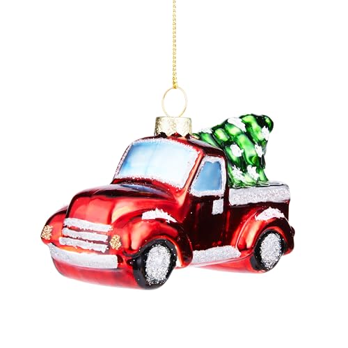 Joiedomi Roter LKW mit Baum, geblasenes Glas, großer Weihnachtsschmuck für den Weihnachtsbaum, hängende Verzierung, Weihnachtsdekoration für den Außenbereich, Innenbereich für Weihnachtsfeiern Joiedomi Roter LKW mit Baum, geblasenes Glas, großer Weihnachtsschmuck für den Weihnachtsbaum, hängende Verzierung, Weihnachtsdekoration für den Außenbereich, Innenbereich für Weihnachtsfeiern von Joiedomi