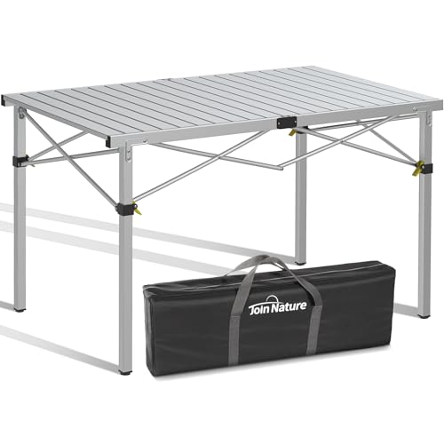 Join Nature Campingtisch Klappbar Bis 100KG mit Tragetasche Alu Klapptisch für 6 Personen - Roll Up Camping Tisch 118 x 70CM Übergröße Rolltisch für Camping, Outdoor, Garten, Balkon, Picknick (Silber) Join Nature Campingtisch Klappbar Bis 100KG mit Tragetasche Alu Klapptisch für 6 Personen - Roll Up Camping Tisch 118 x 70CM Übergröße Rolltisch für Camping, Outdoor, Garten, Balkon, Picknick (Silber) von Join Nature