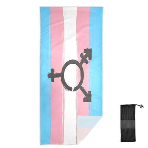 Joitme Transgender Transsexual Pride Symbol Flagge blaue Handtücher, Größe M, Sommerhandtücher, sandfreie Pooltücher von Joitme
