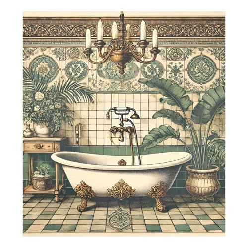 Vintage Badezimmer Beige Magnetische Geschirrspüler Türabdeckung Große Geschirrspülerabdeckung Geschirrspüler Frontplatte Magnetische Abdeckung von Joitme