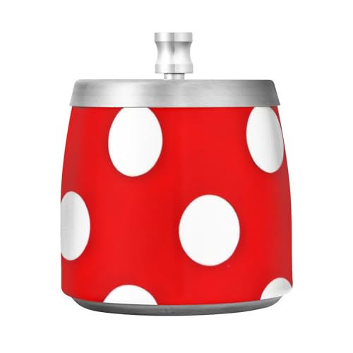 Vintage Polka Dots Weiß Rot Aschenbecher Haus Aschenbecher Aschenbecher für Außen Terrasse von Joitme