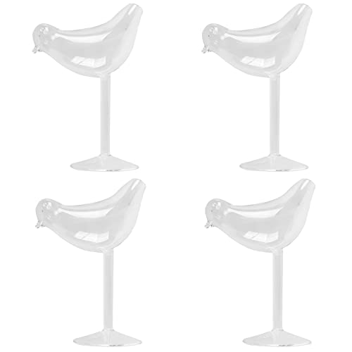 4 x 150 ml Kreative Vogelform Cocktailkelch Glas Persönlichkeit Molekulares Räucherglas Fantasy Weinkelch von Jojomino