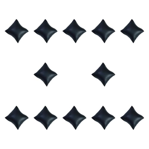 12 Stück Uhrenkissen, Schmuck-Display-Kissen für Uhren, Armbänder, Schmuck, Vitrine, Aufbewahrungs-Tablett, schwarzes Polyurethan, 8,5 x 9 cm 12 Stück Uhrenkissen, Schmuck-Display-Kissen für Uhren, Armbänder, Schmuck, Vitrine, Aufbewahrungs-Tablett, schwarzes Polyurethan, 8,5 x 9 cm von Jojomis