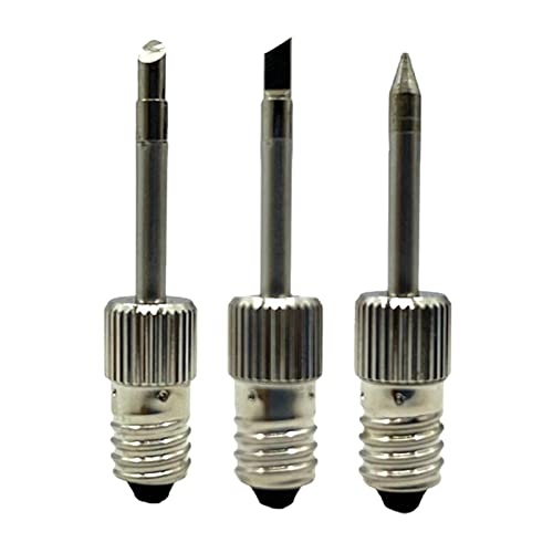 Austauschbare Lötkolbenspitzen Set 3 Stück, korrosionsbeständige Stahl Lötnadelspitzen für kabellose Lötkolben, 50mm/1.97 Zoll für Outdoor-Werkzeug und Elektronik-Reparatur von Jojomis