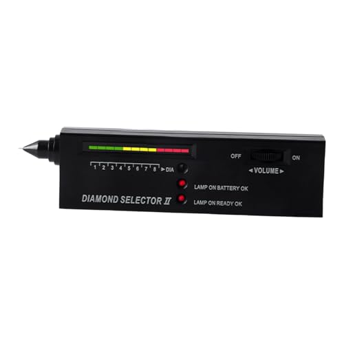 Diamanttester Edelsteintester mit LED & Akustik für Diamanten Moissanit Saphir Rubin Jade 13.5cm Prüfstift von Jojomis