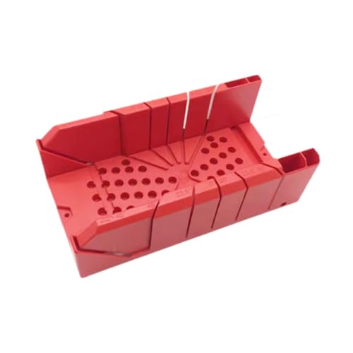 Gehrungskasten für Holzbearbeitung, Winkelschnittführung mit Stange für Zuhause, Garten, Outdoor, Schwarz, 31,8 cm - 31,8 cm, Rot mit Stab Gehrungskasten für Holzbearbeitung, Winkelschnittführung mit Stange für Zuhause, Garten, Outdoor, Schwarz, 31,8 cm - 31,8 cm, Rot mit Stab von Jojomis